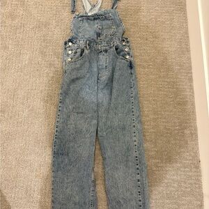 We The Free Blue Denim Overalls